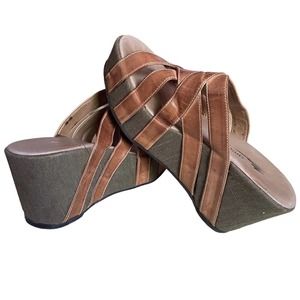Antelope Brown and Tan Platform Shoes